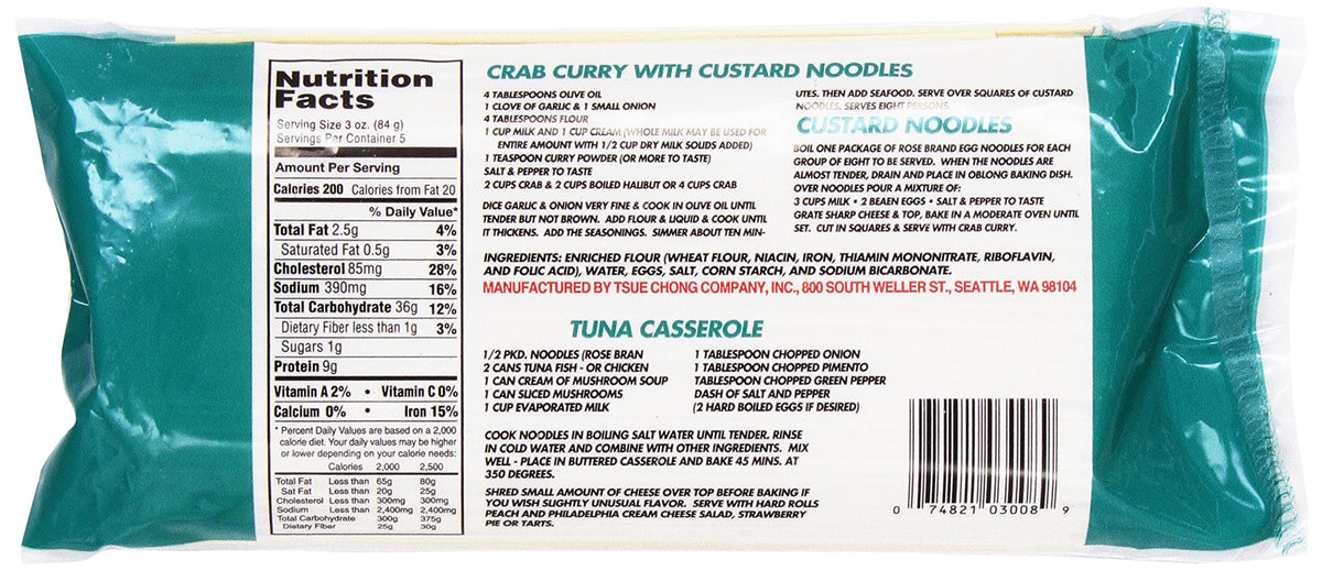 Rose Chinese Egg Noodles, 16 oz