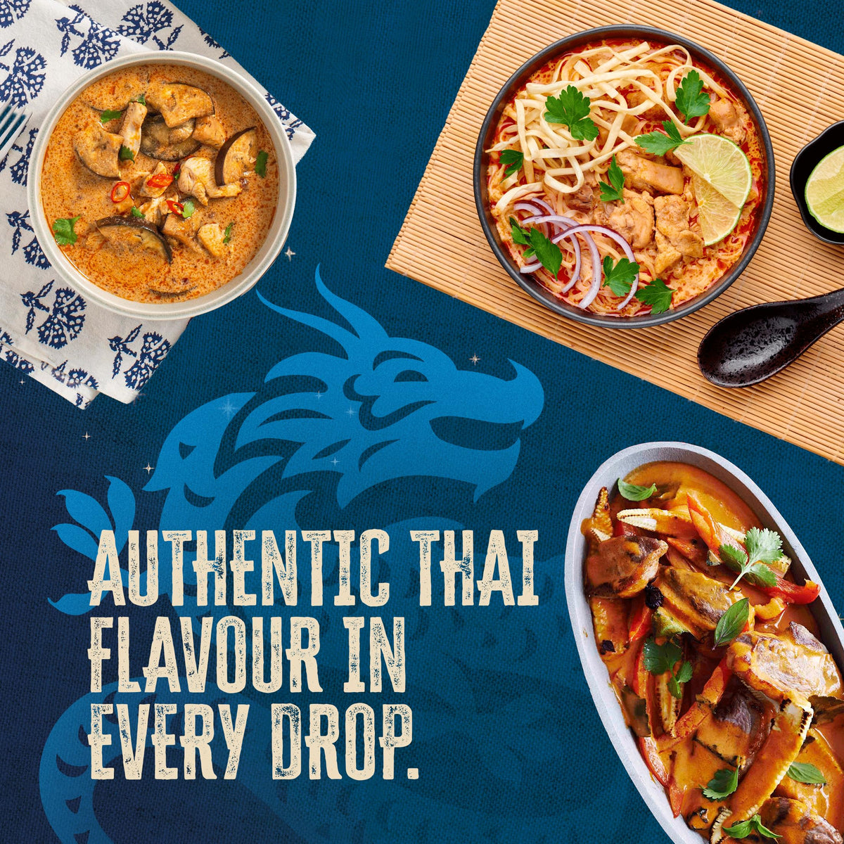 Blue Dragon Pad Thai 3 Step Cooking Sauce & Rice Noodle Kit - 7.7oz (Pack of 1) - Pre-Portioned Sachets of Dried Rice Noodles, Pad Thai Sauce