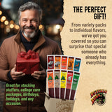 Buffalo Bob's Exotic Jerky (10-Pack), 10 Flavor Variety Pack of Snack Sticks, Wild Game Beef Gifts for Men
