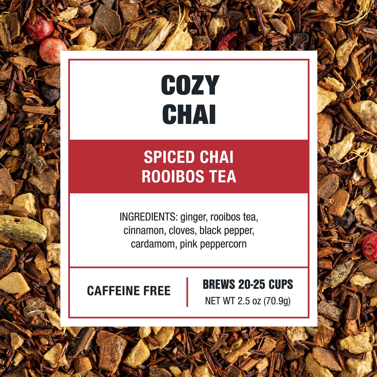 Tiesta Tea - Cozy Chai, Loose Leaf, Spiced Chai Rooibos Tea, Premium Caffeine-Free Herbal Blend, Makes Hot or Iced & Up to 25 Cups, 2.5oz Resealable
