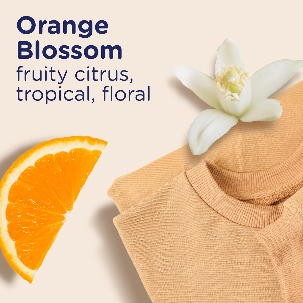 Downy Light Laundry Scent Booster Beads, Orange Blossom Scent, 24.0 OZ, In-wash fabric beads designed to be gentle with a light boost of scent, No