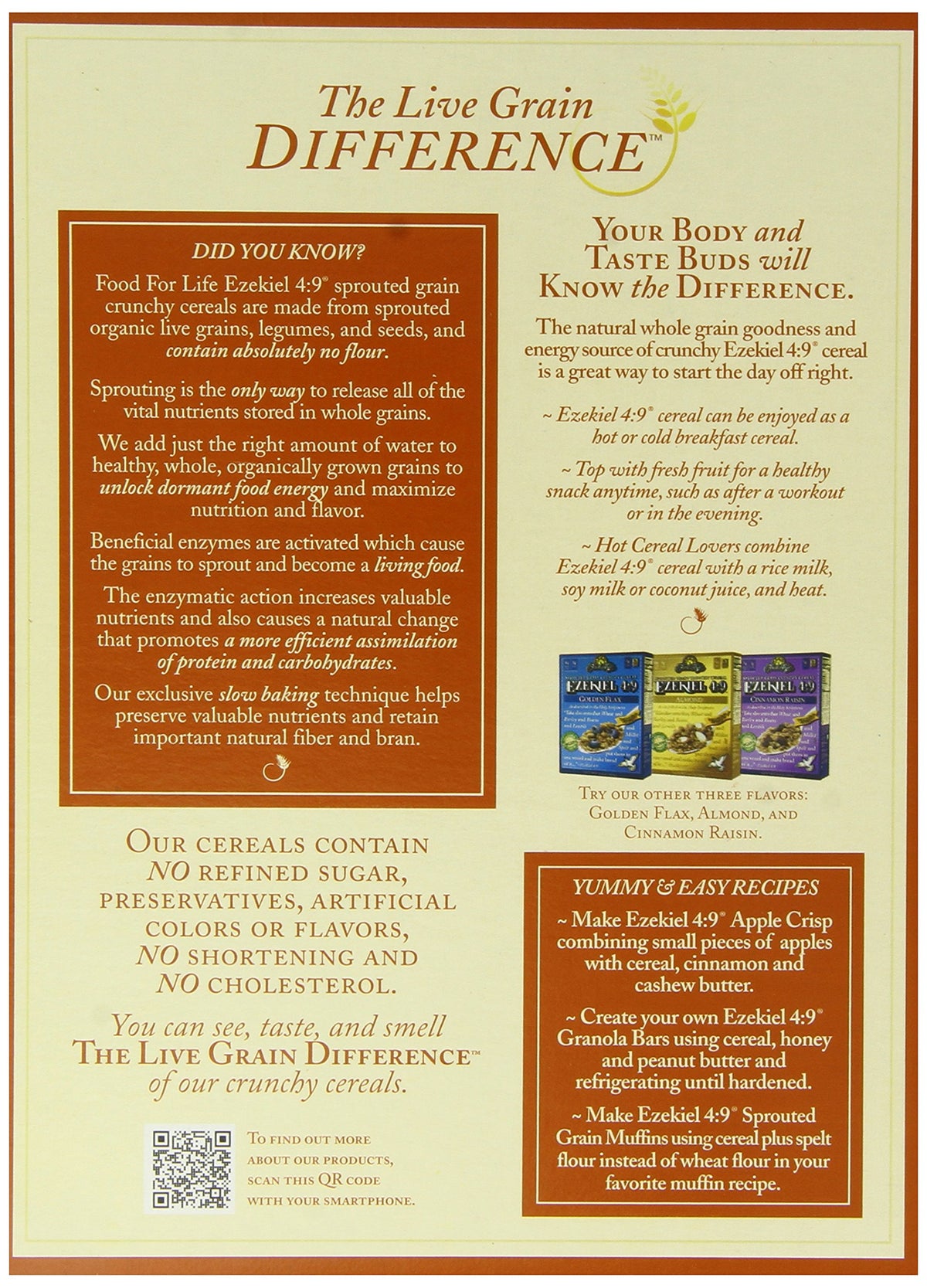 Food For Life Ezekiel 4:9 Organic Sprouted Whole Grain Cereal, Original, 16-Ounce Boxes (Pack of 6)