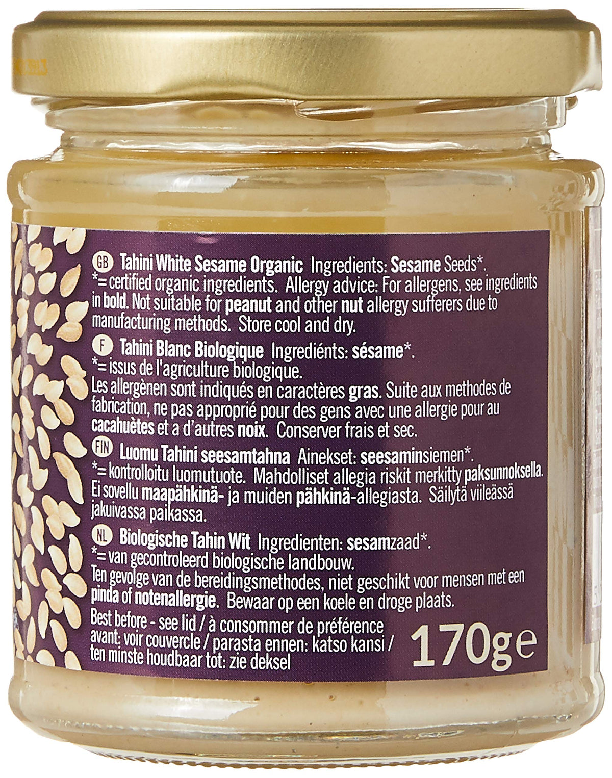 BIONA Organic White Tahini, 170 GR