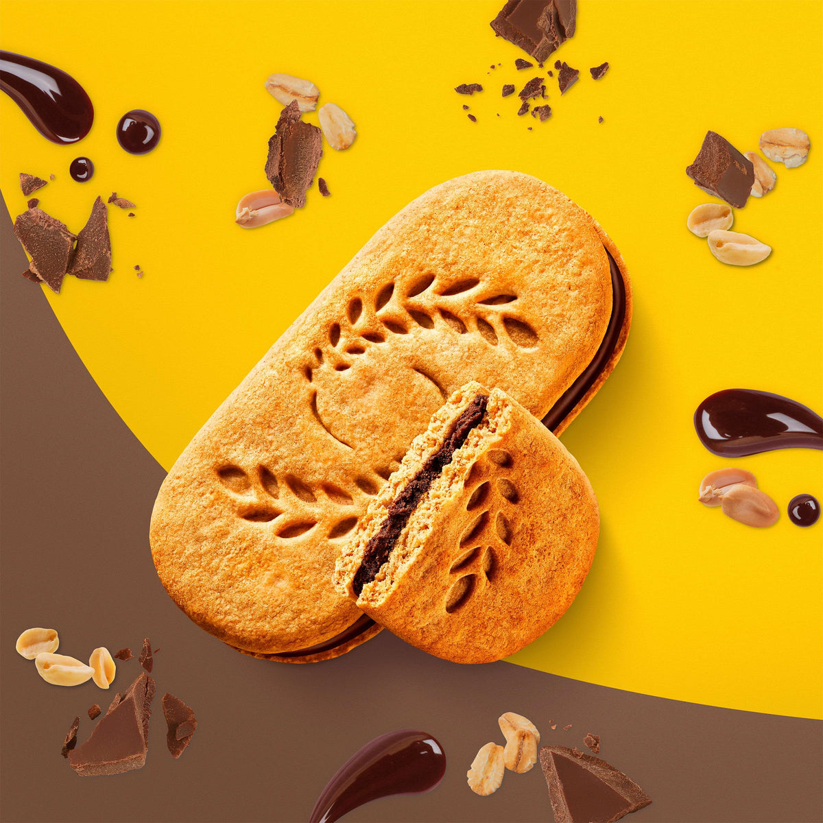 belVita Breakfast Bar Biscuit Sandwiches, Dark Chocolate Creme, Value Pack, 12 Packs (2 Biscuits Per Pack)