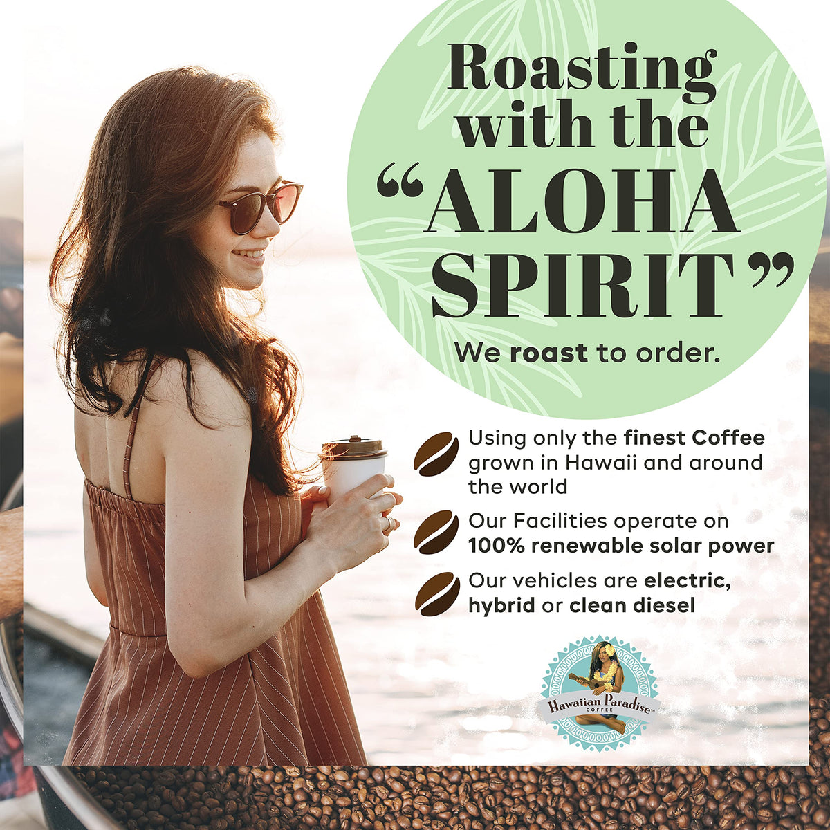 Hawaiian Paradise Coffee 10% Kona Roast Single Serve Cups 108 Count Loose Cups - Dark Roast - Compatible with Keurig K-Cup Brewers