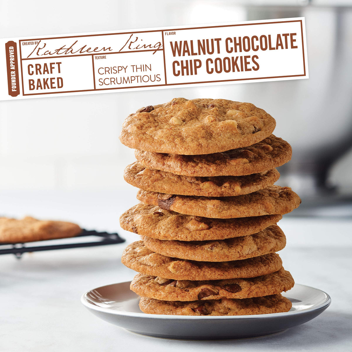 Tate's Bake Shop Walnut Chocolate Chip Cookies, 4 - 7 oz Bags