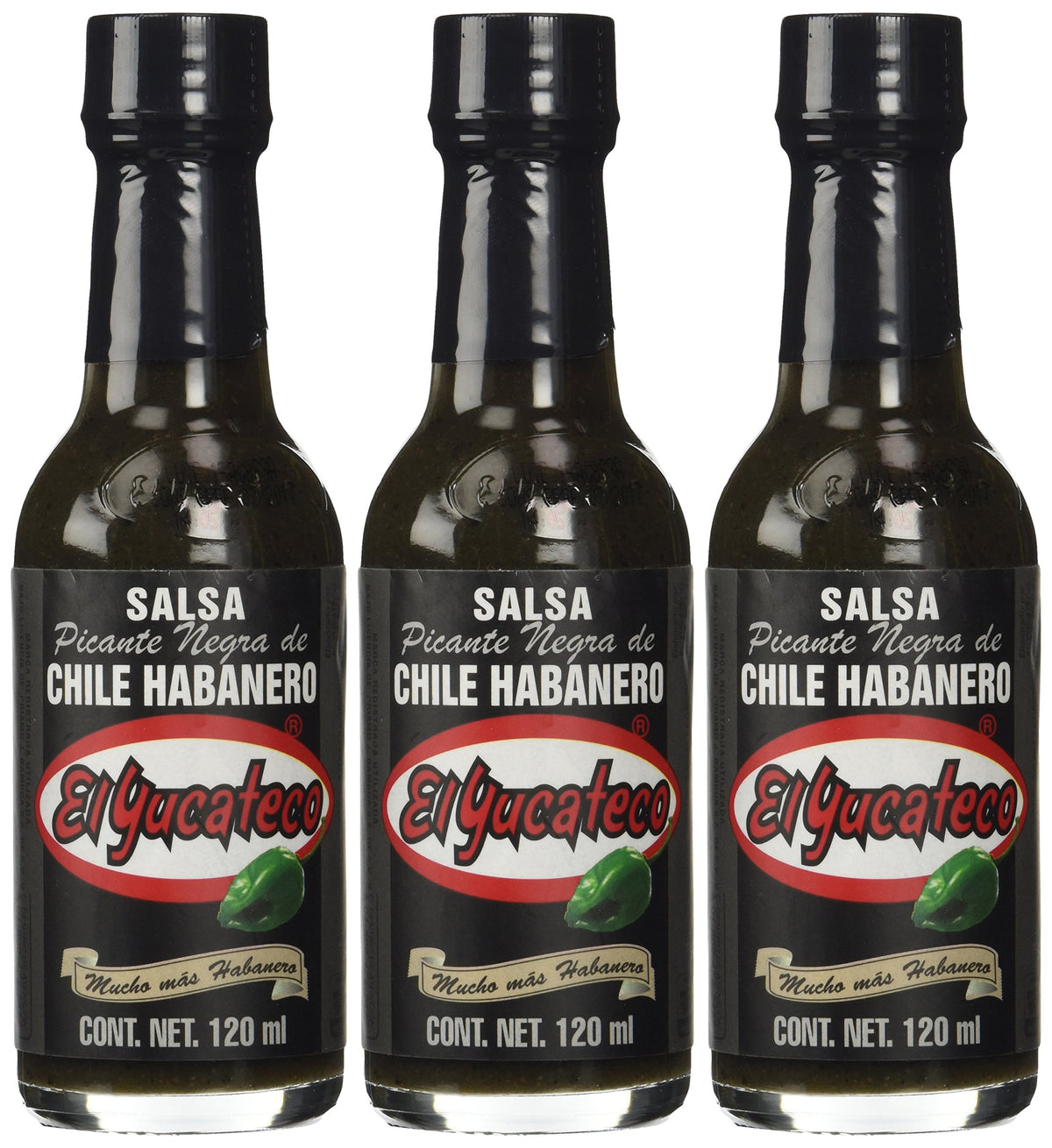 El Yucateco Sauce Hot Chile Habanero 3 Pack