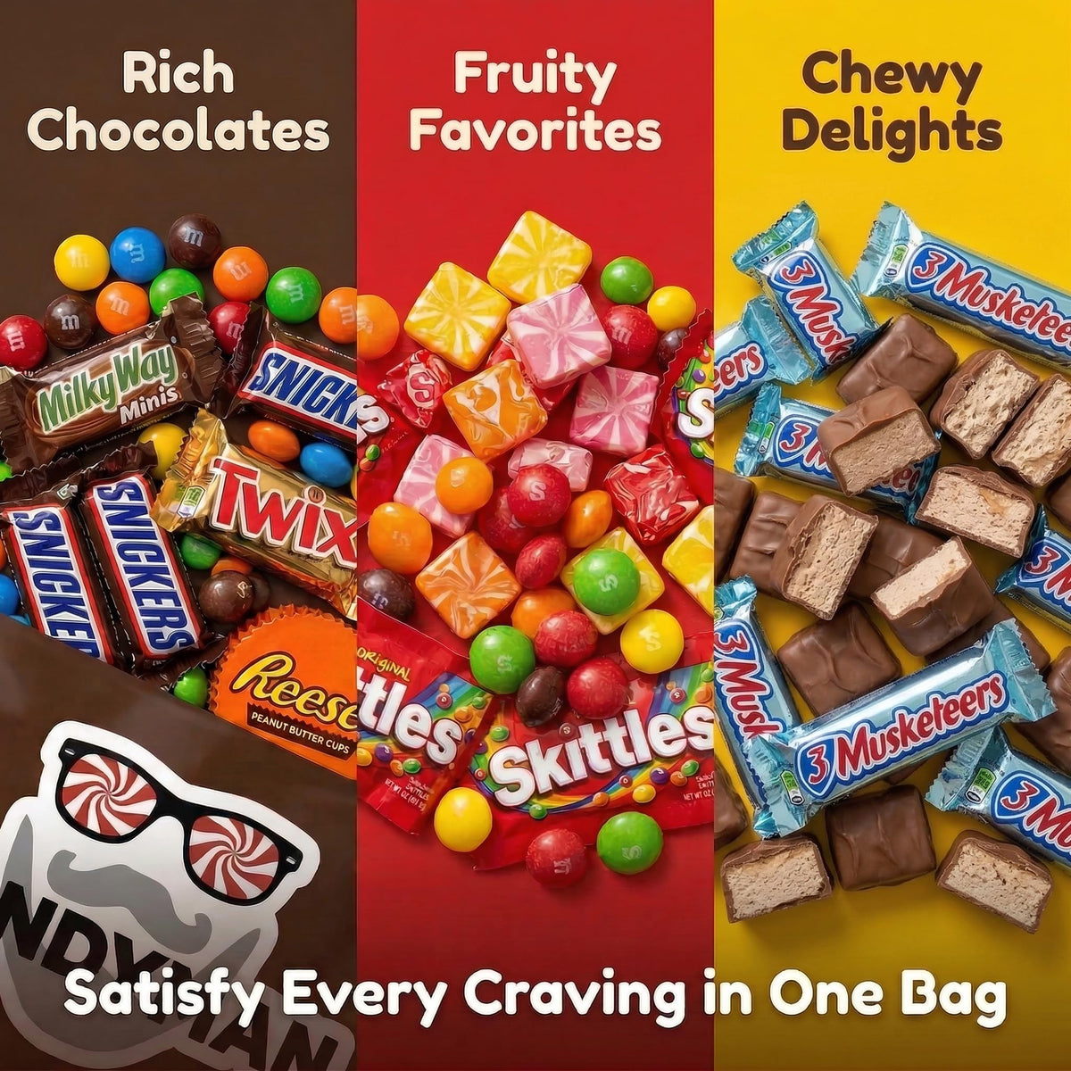 Candyman Candy Variety Pack Bulk Assortment, 2 lb Bag