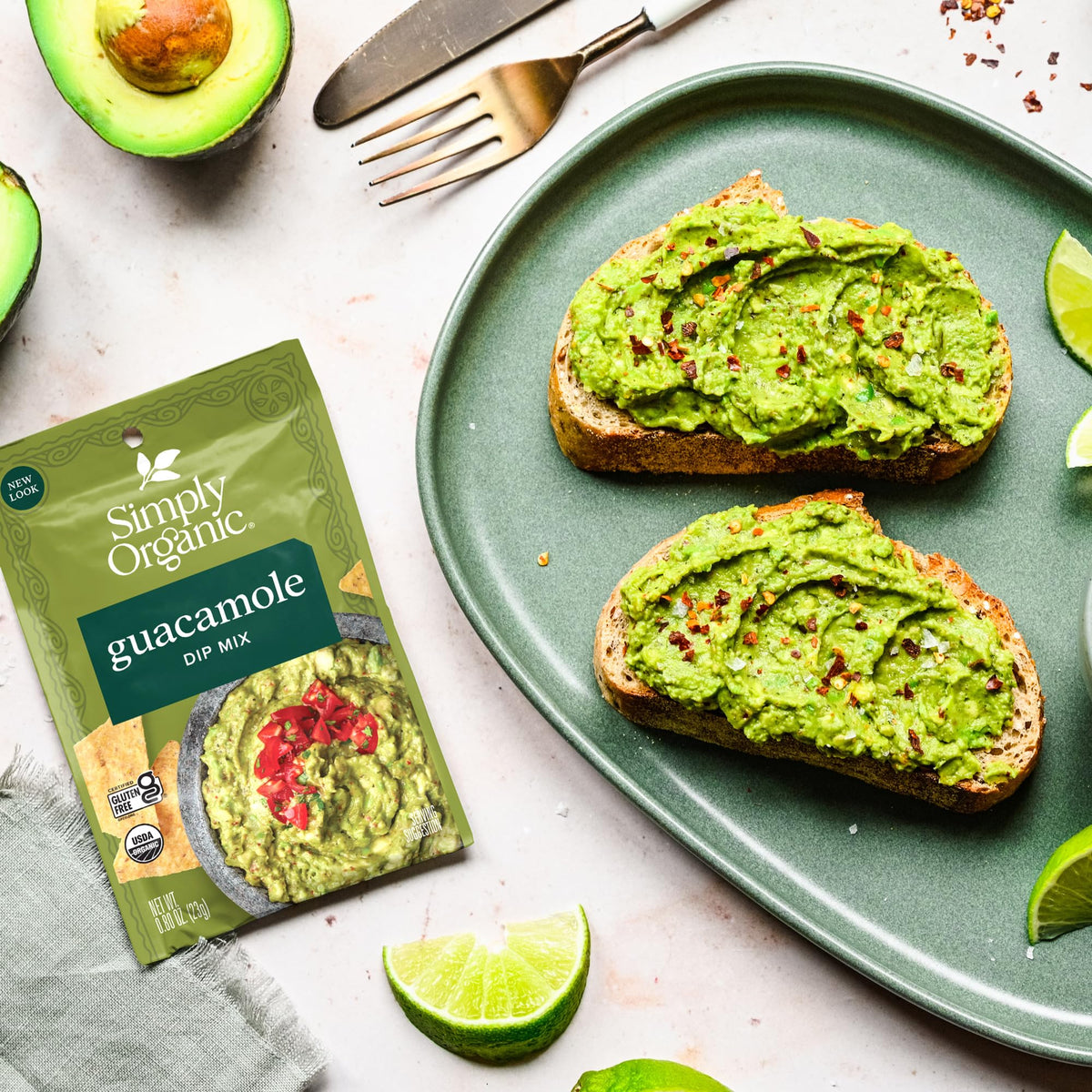 Simply Organic Dip Mix Guacamole - 0.8 oz - 2 pc