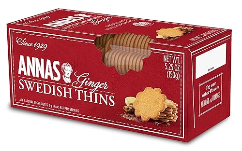 Anna's Ginger Thins Swedish Cookies 5.25 Oz (Pack of 12)