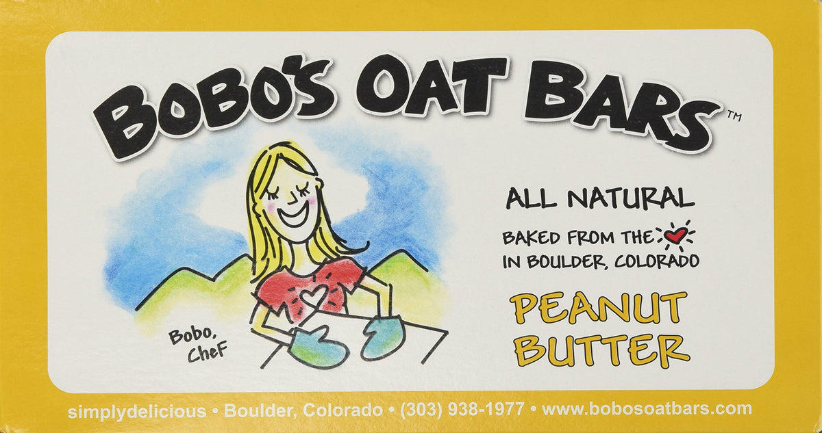 Bobo's Oat Bars - All Natural - Peanut Butter - 3 oz Bars - Case of 12