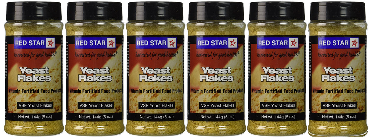 Red Star Nutritional Yeast - VSF Mini Flake -- 5 oz Each (Pack of 6)