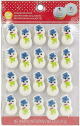 Wilton Mini Snowman Icing Decorations, 20-Count