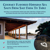 Sea Salts of Hawaii Variety 3 Pack, Pure Kona Hawaiian Salt, Roasted Garlic Salt, Lemon Rosemary Flavored Hawaiian Sea Salt