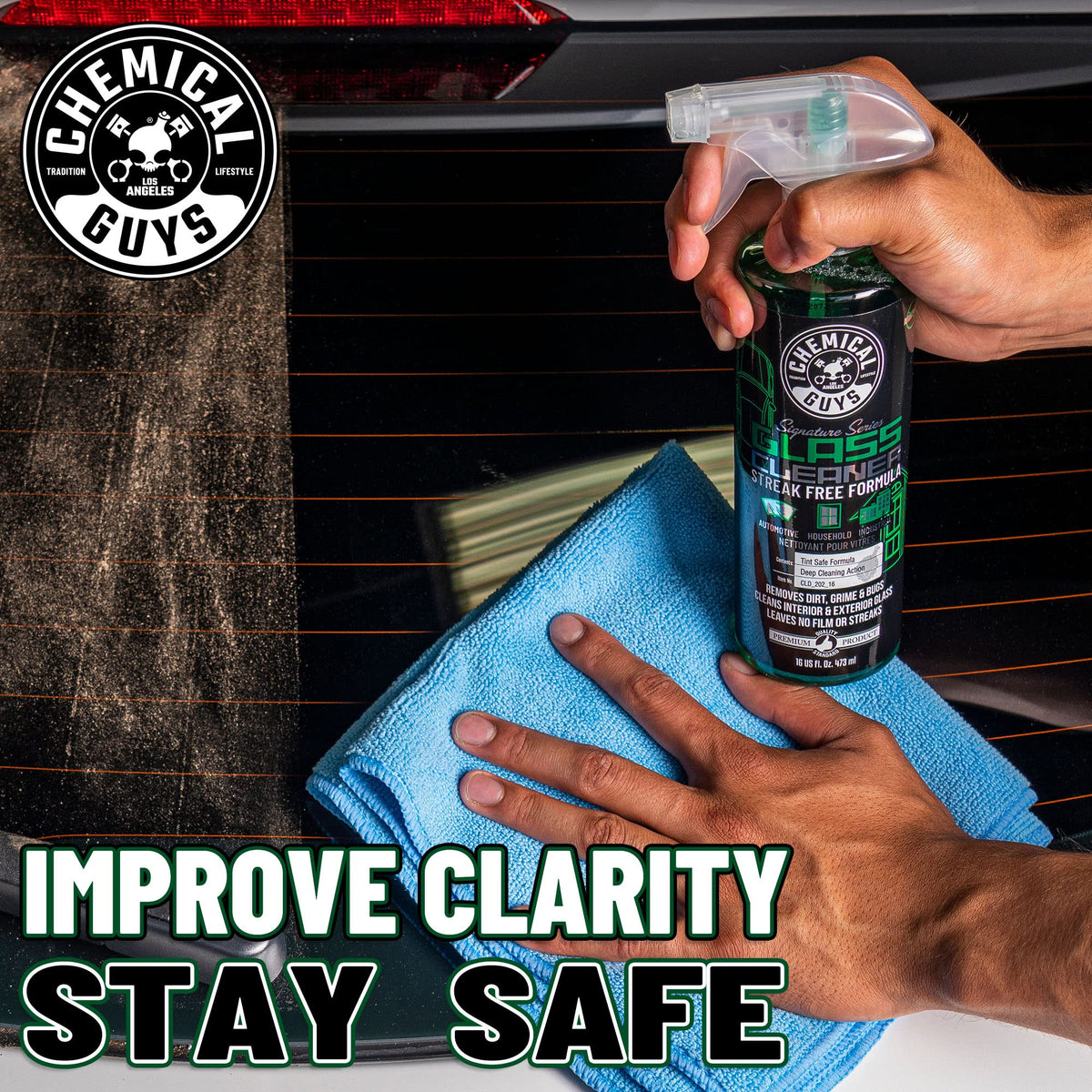 Chemical Guys Glass Cleaner Signature Series 2 Pack (2 x 16 Fl Oz) - Streak-Free Shine for Crystal Clear Windows and Glass, Safe for Cars, Trucks