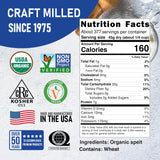 Great River Milling Organic Hulled Spelt Berries | Ancient Whole Spelt Grain | High Fiber & Protein | Non-GMO & Kosher | Ideal for Baking, Salads