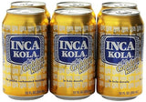 Inca Kola Golden Carbonated Beverage Soda - la kola dorada - 12 oz cans - 6pk, Set of 3