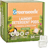 Laundry Detergent Pods, 64 Count, Fresh Scent, Eco Friendly, Biodegradable, HE Compatible, Powerful Stain & Odor Removal, Skin Friendly