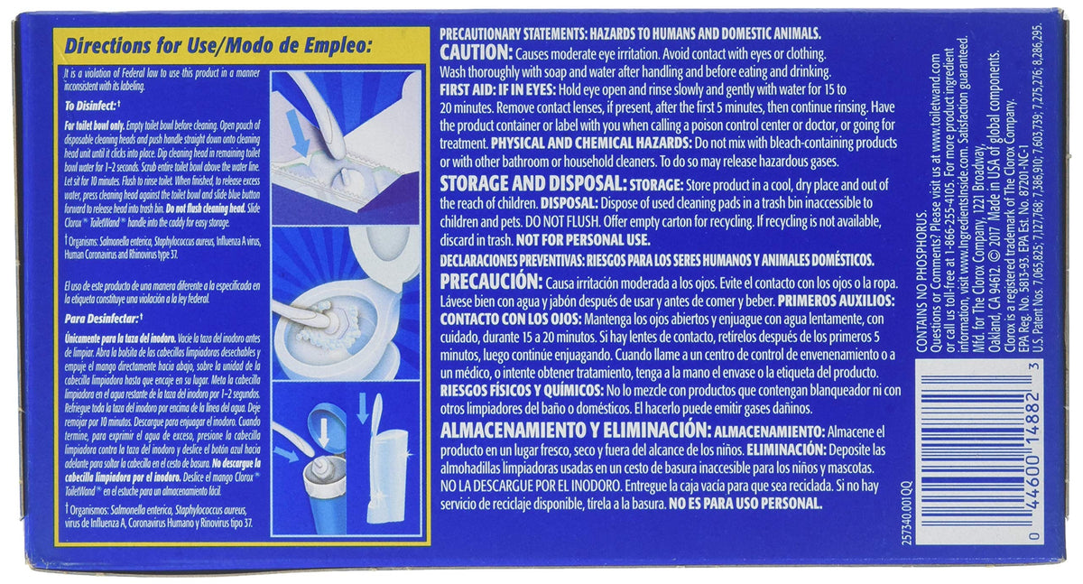 Clorox Disinfecting Toilet Wand Refill Heads 6 ea (Pack of 8)
