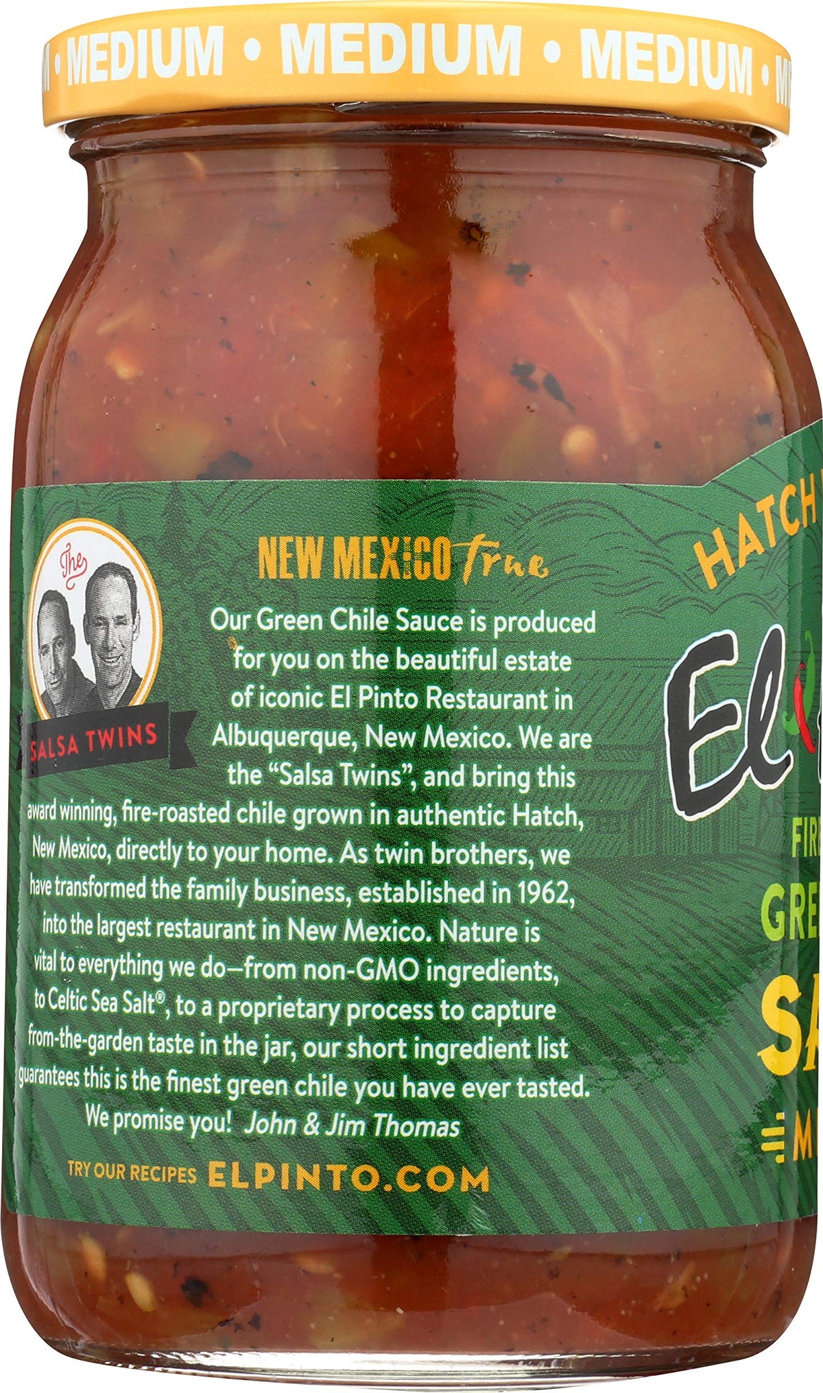 El Pinto Green Chile Sauce, Medium, 16 Ounce (Pack of 6)