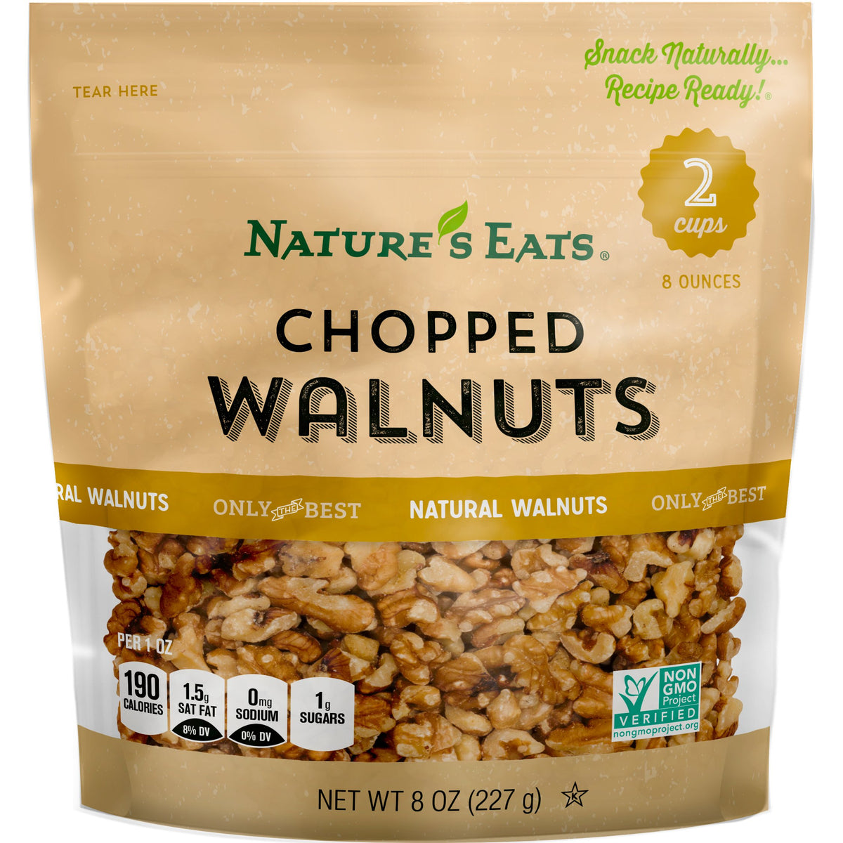 Nature's Eats Chopped Walnuts, 8 Oz