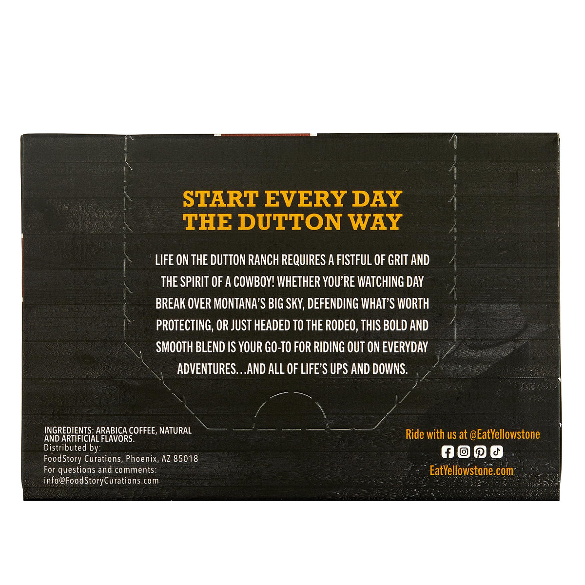 Yellowstone Maple Bourbon Medium Roast Coffee, Single Serve Recyclable Pods/Cups, 100% Arabica Beans, 12 Count