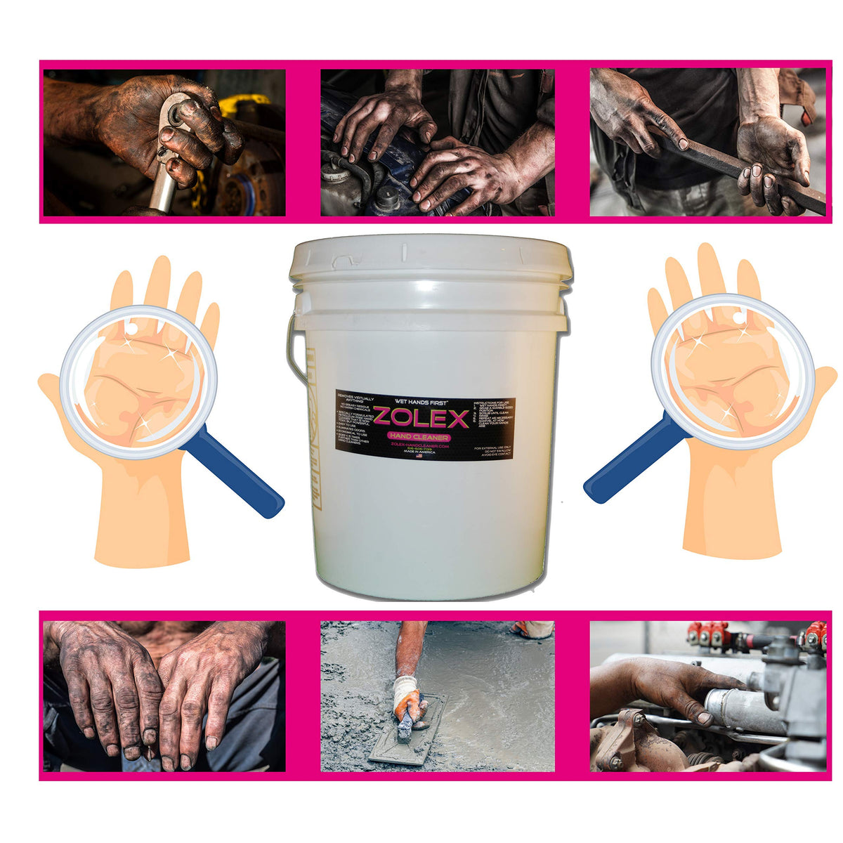 Zolex Water-Activated - Hand Cleaner for Working Hands| Stain Remover for Heavy Duty Workers | Grease Remover for Auto Mechanics - Non-Toxic Petroleum