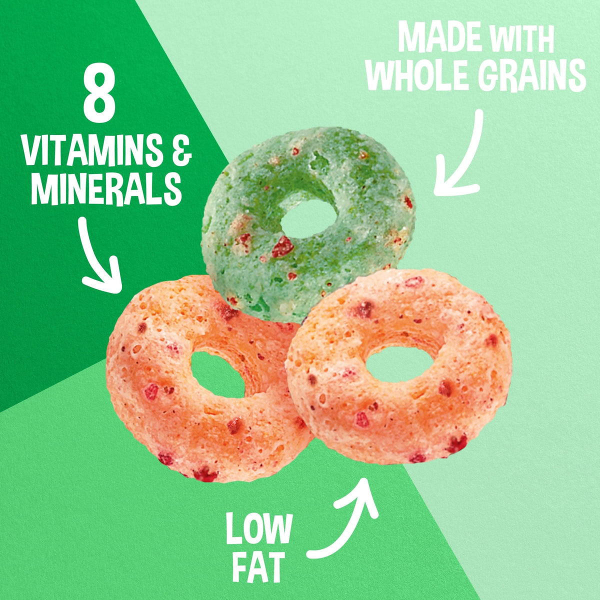Apple Jacks Cold Breakfast Cereal, 8 Vitamins and Minerals, Kids Snacks, Large Size, Original, 13.2oz Box (1 Box)