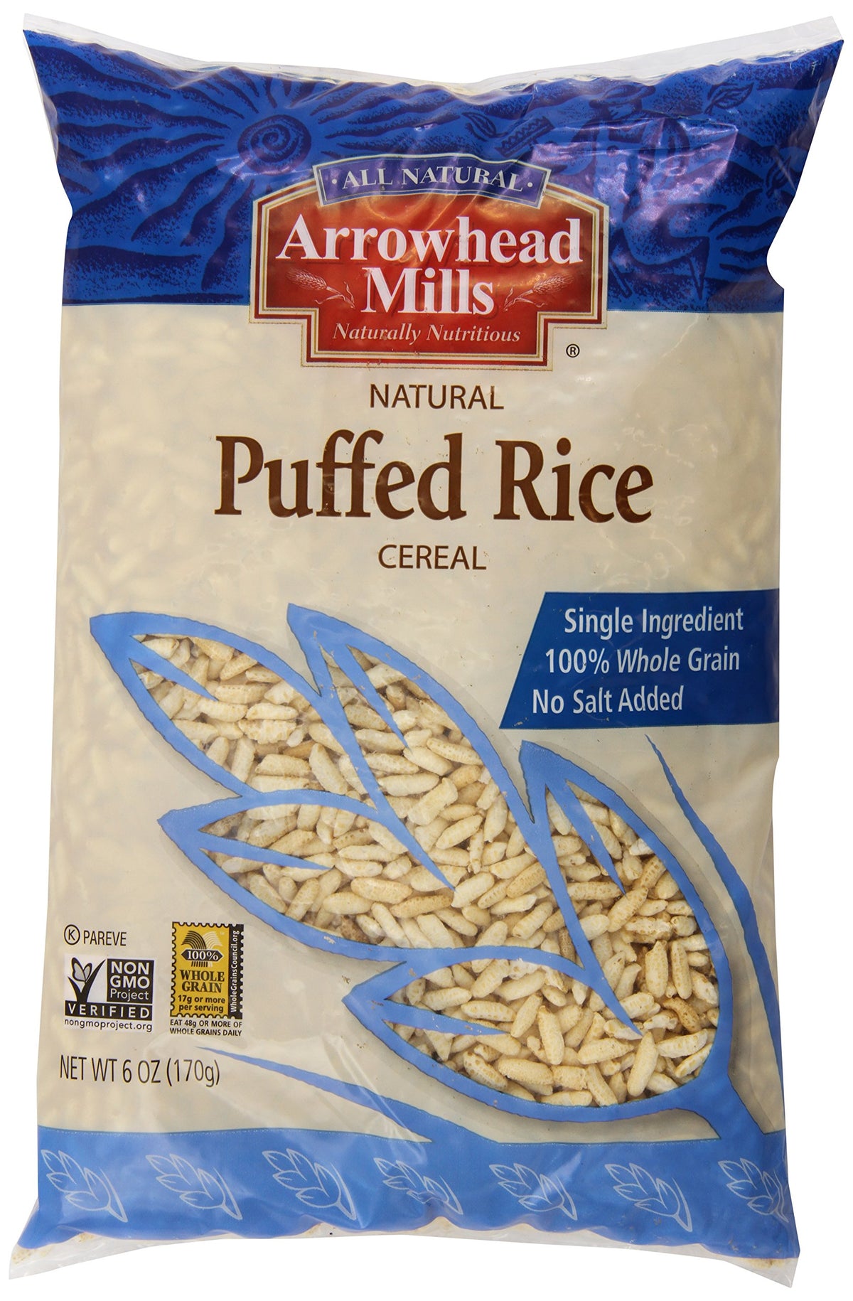 Arrowhead Mills Rice Cereal, Puffed, 6 Ounce