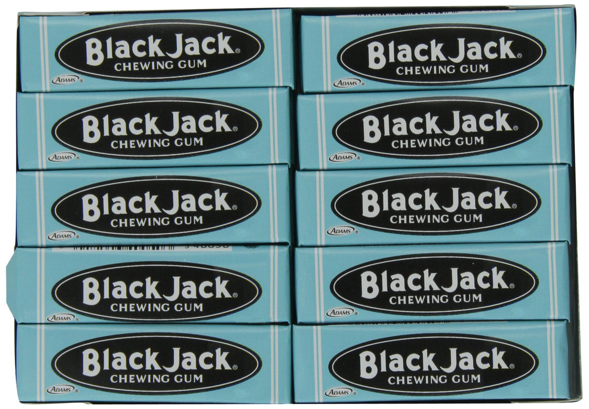 Black Jack Chewing Gum, 5 Sticks, 20 Count