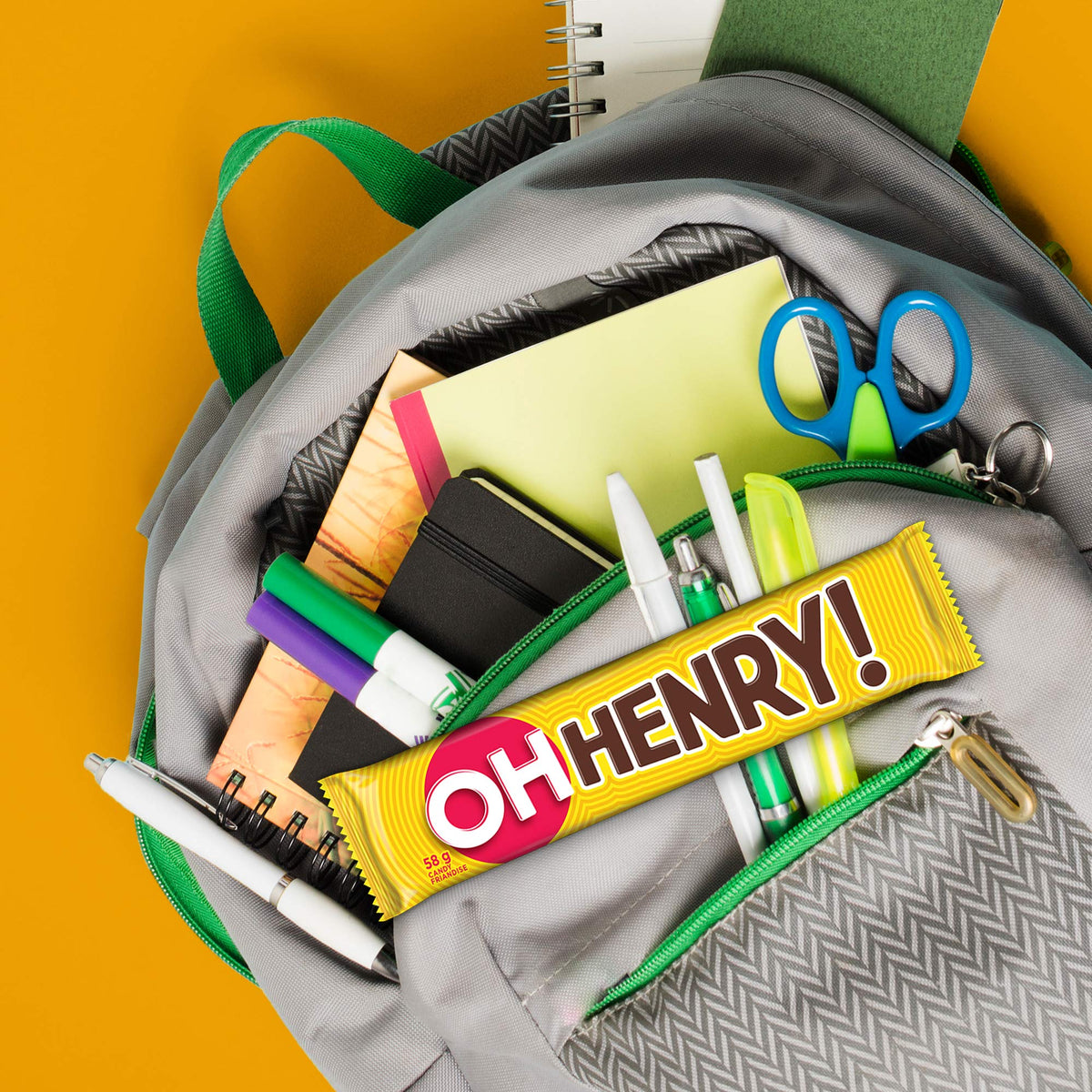 4 Full Sized OH Henry! chocolatey Candy Bars 232g (Imported From Canada)