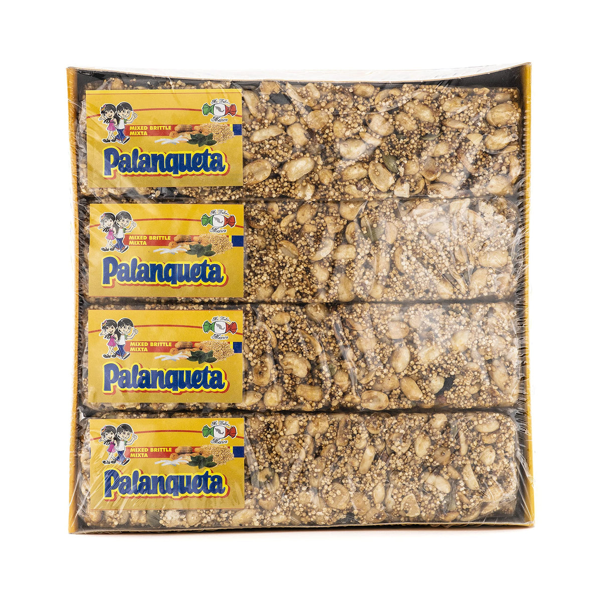 MDM Palanqueta MIXED PEANUT BRITTLE MIXTA 12CT 4.6OZ BARS (130G)