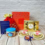 LoveNspire Diwali Gift Hamper Indian Festival Premium Deepawali Return Gift Box with Potli Bag Elephant Statue Pearl Candle Holder Chocolates