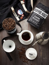 Koffee Kult Dark Roast Whole Bean Coffee - Small Batch 100% Arabica Gourmet Blend, Smooth and Well Balanced Artisan Roasted in 32oz Resealable Package