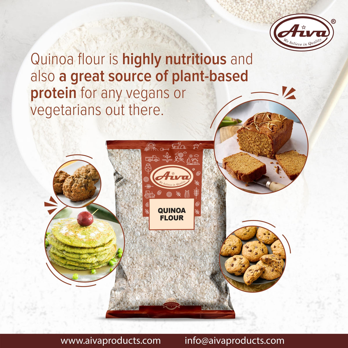 AIVA Quinoa Flour 2 LB