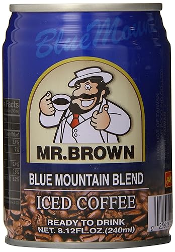 Mr. Brown Iced Coffee, Blue Mountain, 8.12 Ounce (Pack of 24)