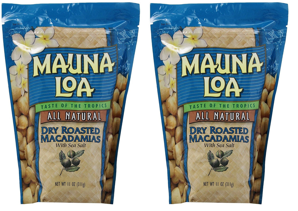 Mauna Loa Macadamias, mUpafK 2 Pack (Dry Roasted with Sea Salt)