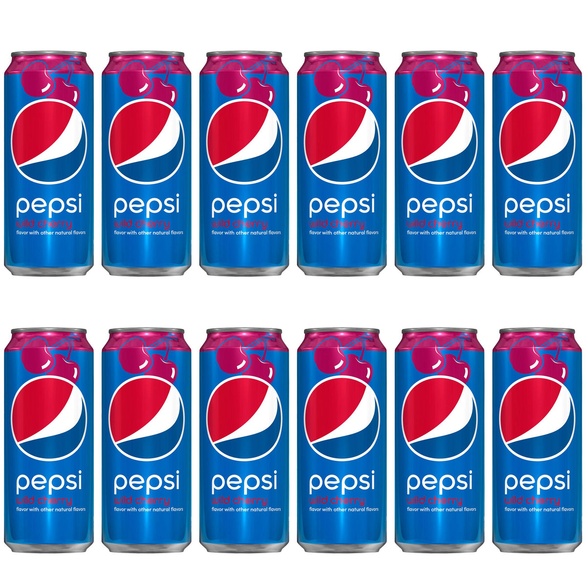 Pepsi Wild Cherry 16 Ounce Cans, 12 Count