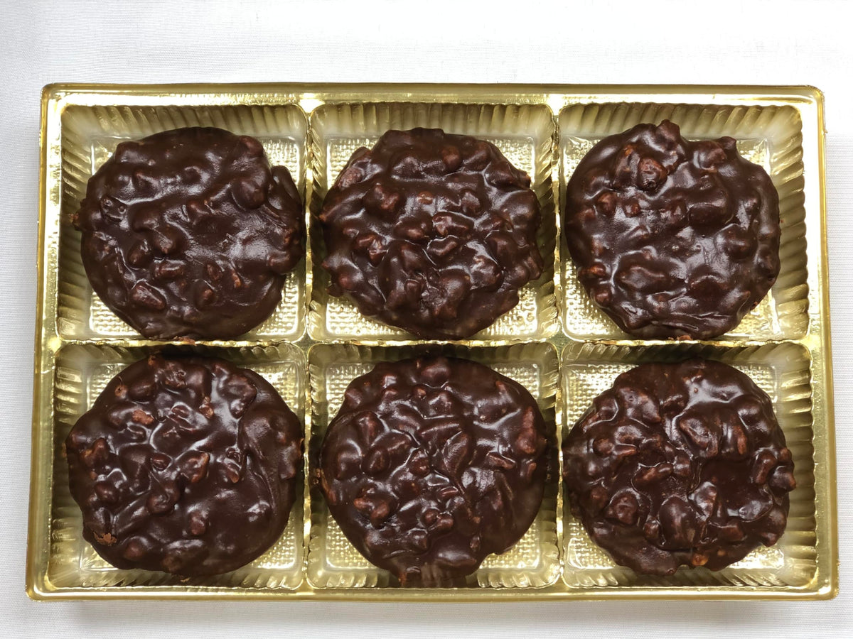 Chocolate Pecan Pralines (6 Count) | Charleston Chocolate Pralines | Southern Chocolate Pecan Candy
