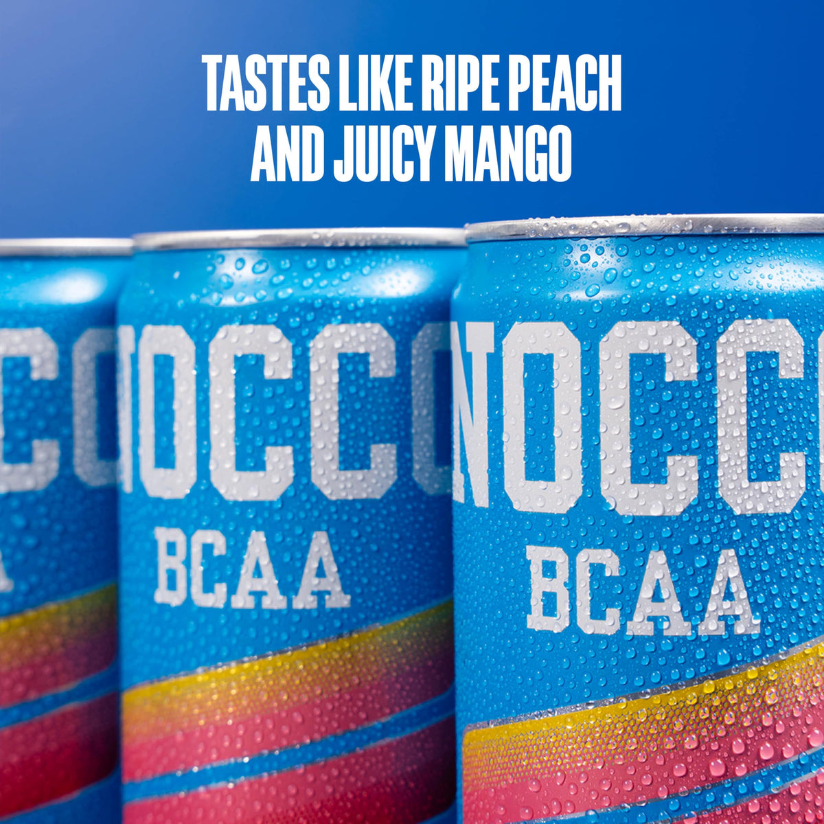 NOCCO BCAA Energy Drink PEACHANGO - 12 Fl Oz (Pack of 12) - 200mg of Caffeine, Sugar Free Energy Drinks - Carbonated & Low Calorie, BCAAs, Vitamin B6