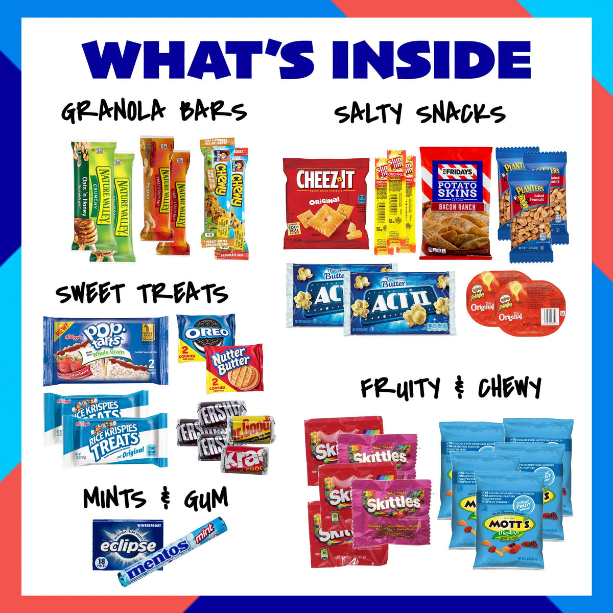 Student Encouragement - Snack Box (40 Piece Variety Gift Basket Care Package) Peanuts, Candy, Chips, Granola Bars & More - My College Crate