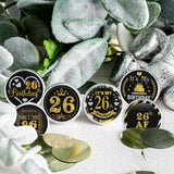 26 Years Old Round Candy Sticker - 26th Birthday Party Decor-Black Gold - Round Candy Sticker Party Favors - Labels Fit Chocolate Candy.5 Sheet of 150