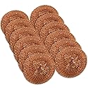 12 Pack Copper Coated Scourers by SCRUBIT - Scrubber Pad Used for Dishes, Pots, Pans, and Ovens. Easy scouring for Tough Kitchen Cleaning.