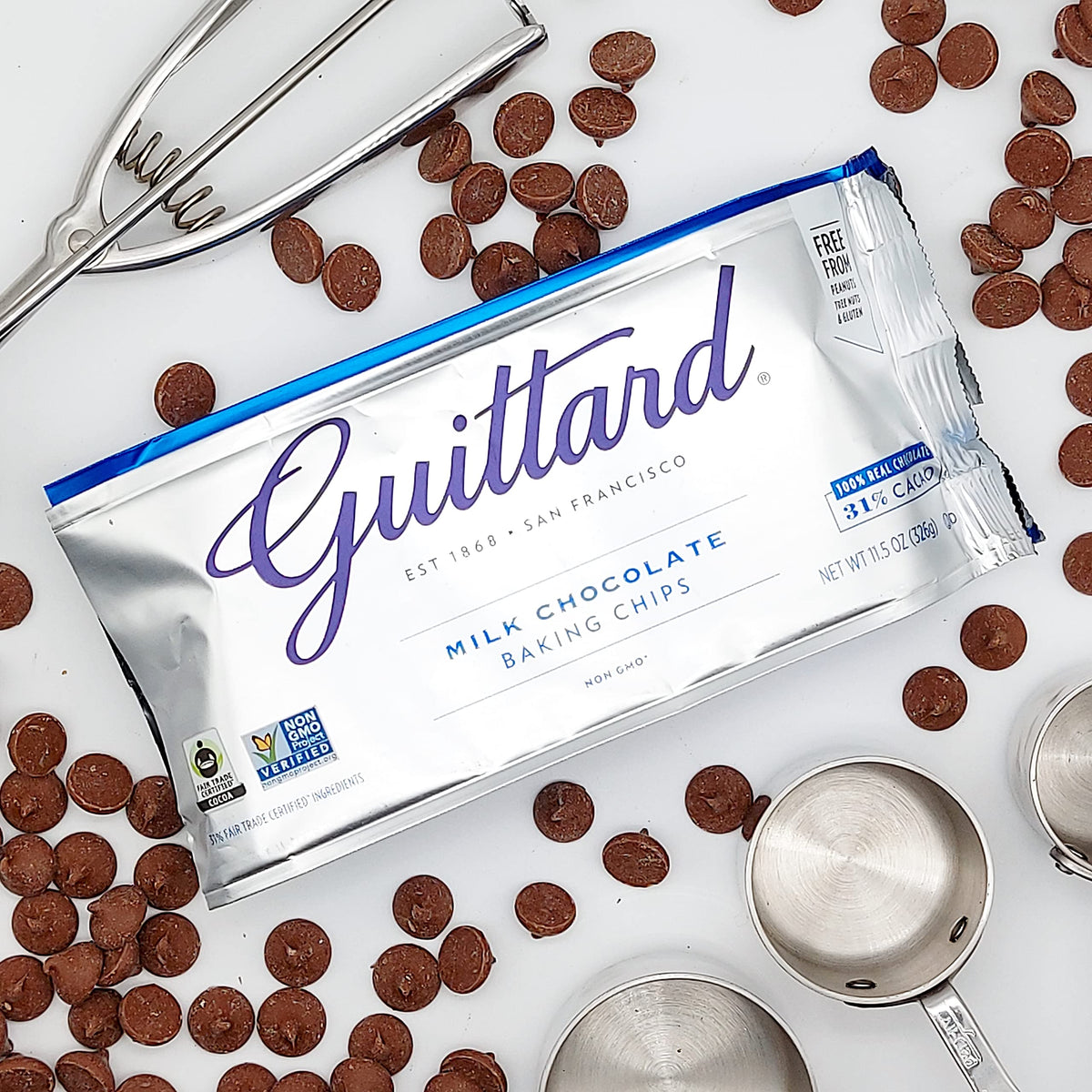 Guittard Baking Chips, Milk Chocolate, 11.5 oz