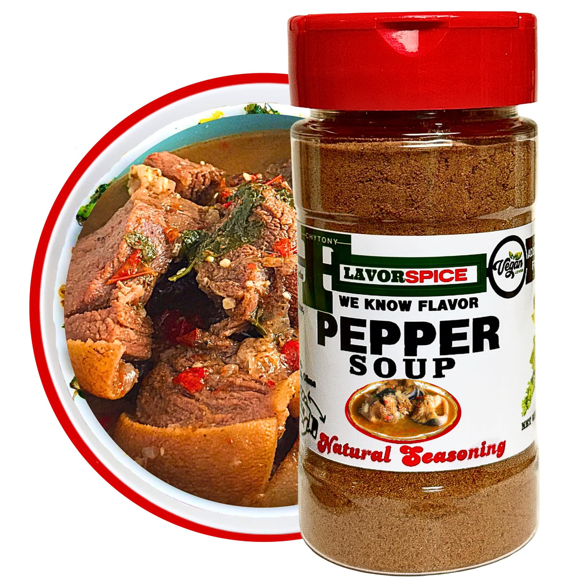Pepper Soup Seasoning 4oz | Crafted with 100% African Premium Traditional Local Natural Herbs and Spices With No Additives, Salt Free, Sugar Free, MSG