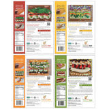 Tomato, Carrot, Apple & Mango Sandwich Wraps (Four-Pack Variety) - Vegan, Gluten-Free, Low-Carb, Plant-Based Tortilla Alternatives - Non-GMO