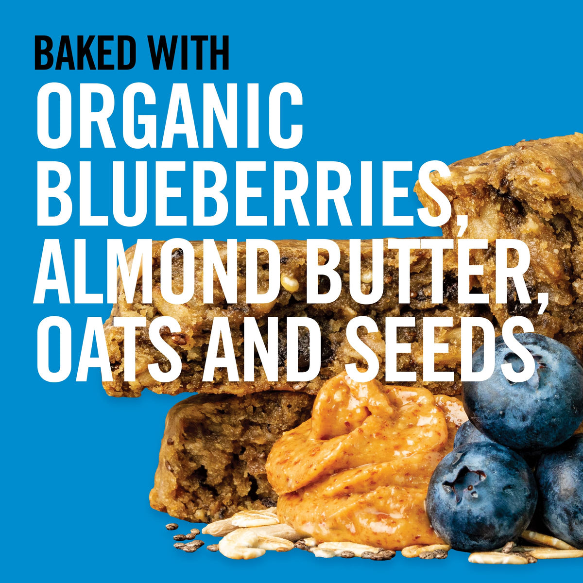 Dave's Killer Bread Blueberry Almond Butter Amped-Up Protein Bars 4 CT + 1 Branded Sticker Variety Pack