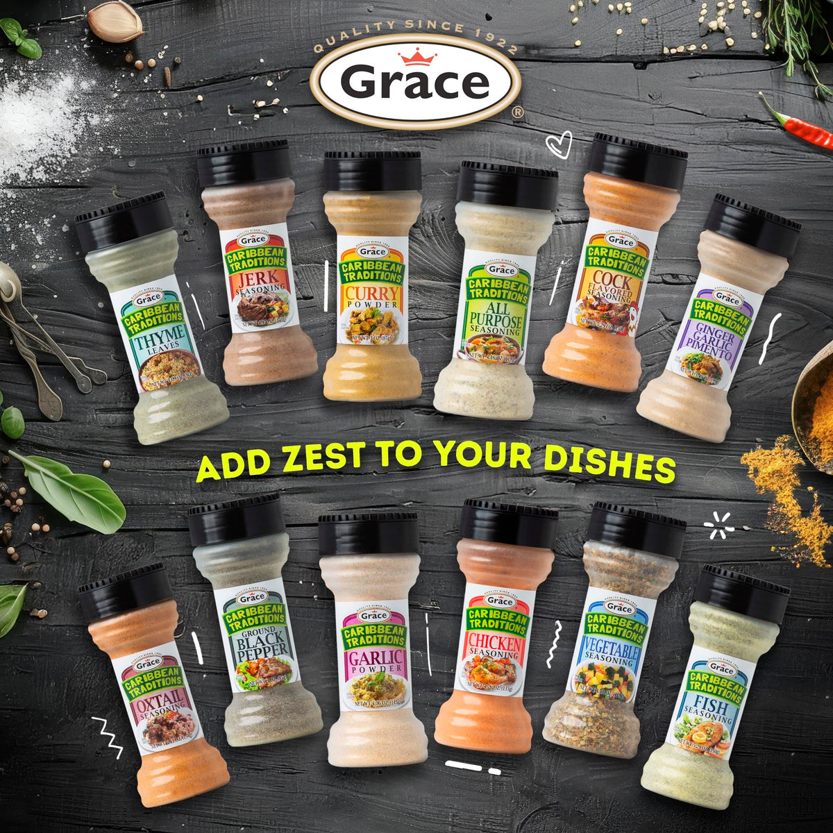 Grace Caribbean Traditions Vegetable Seasoning - 2 Pack - Jamaican Garden Vegetable Seasoning - Veggie Seasoning