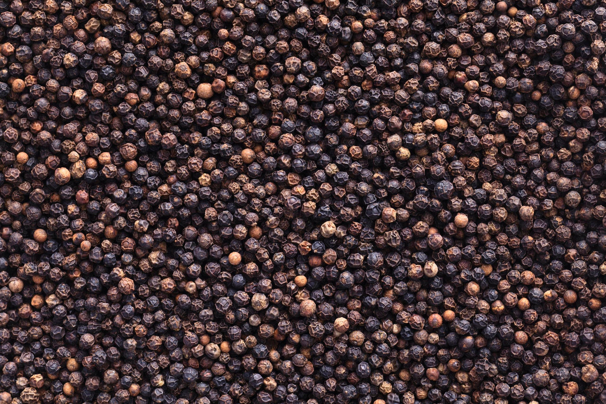 Viva Doria Tellicherry Peppercorn, Whole Black Pepper, Steam Sterilized Black Peppercorns, 24 lbs (10.88 kg) BULK