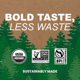 Vermont Coffee Company, Organic Dark Roast Coffee Pods, Single-Serve, Compostable Pods, 10CT, Made in the USA